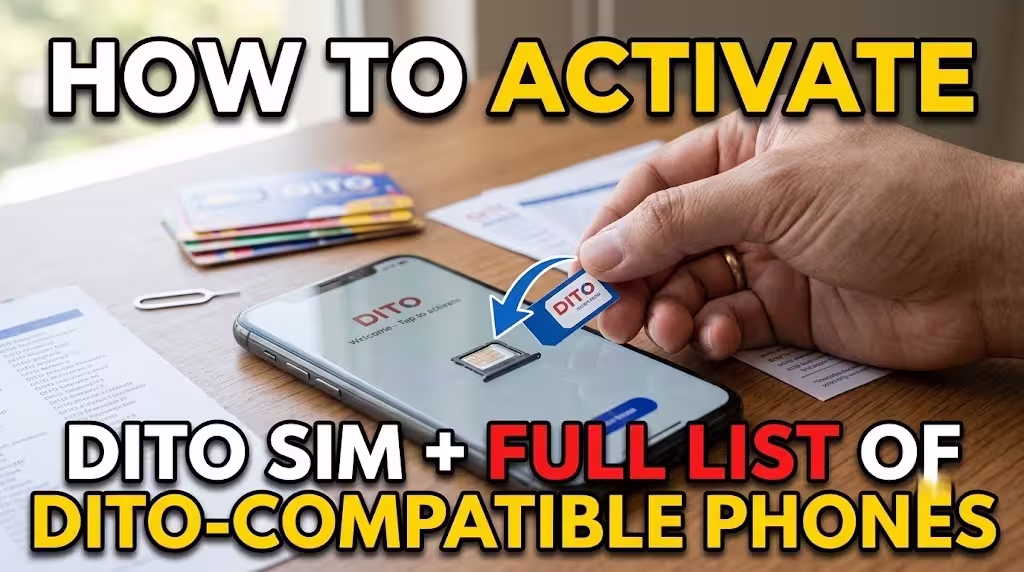 How to Activate DITO SIM + Full List of DITO-Compatible Phones