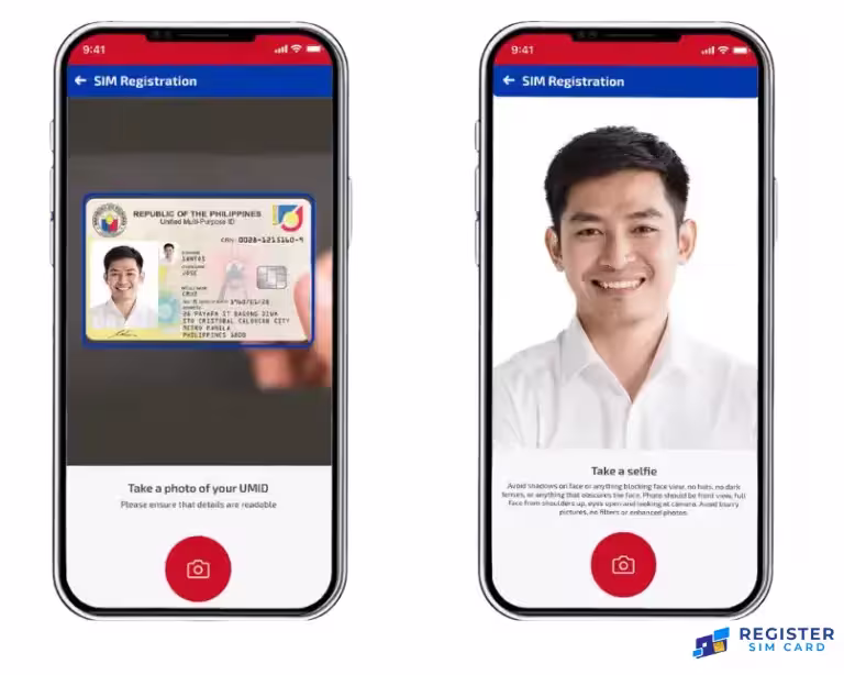 Upload a clear photo of your valid ID and take a live selfie for facial verification.